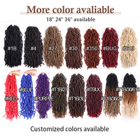Julianna Private Label all'ingrosso 18 24 30 36 pollici 28 pollici Ombre Soft Faux Locs trecce sintetiche all'uncinetto Dreadlocks estensione dei capelli