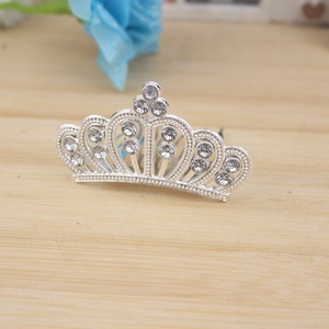 Couronne en strass pour enfants, accessoire de cheveux 27x7cm, coiffe de princesse d'anniversaire, peigne, bandeau, bijoux - Product Image 3