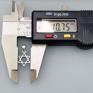 Collana Compatta ed Elegante con Stella di David in Argento Puro, Placcata in Oro 18k, <span class=keywords><strong>Gioielli</strong></span> Ebraici in Acciaio Inossidabile, Ciondolo Stella di David - Product Image 4