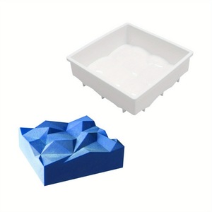DIY Cake Mousse Mold Square Geometric Polygonal White Silicone Baking Mold For Cake Decorating - Product Image 4