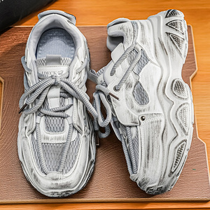 Zapatillas Chunky de Moda para Hombre, Tallas US 13 EU 47, Estilo Desgastado, Plataforma, Transpirables, Malla, Vintage, Retro, Estilo Dad Shoes - Product Image 4