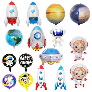 Ballon à air chaud <span class=keywords><strong>spatial</strong></span> astronaute <span class=keywords><strong>vaisseau</strong></span> <span class=keywords><strong>spatial</strong></span> fusée dessin animé 4D terre anniversaire thème fête décoration ballons - Product Image 1