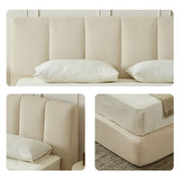 Lit démontable en tissu, design moderne et simple, 1,8x2,0m, modèle 907, pour petit appartement, exportation, emballage souple, pour une personne, en métal