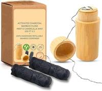 fil dentaire bio écologique biodégradable naturel tube bambou portable emballage et logo personnalisé tube bambou