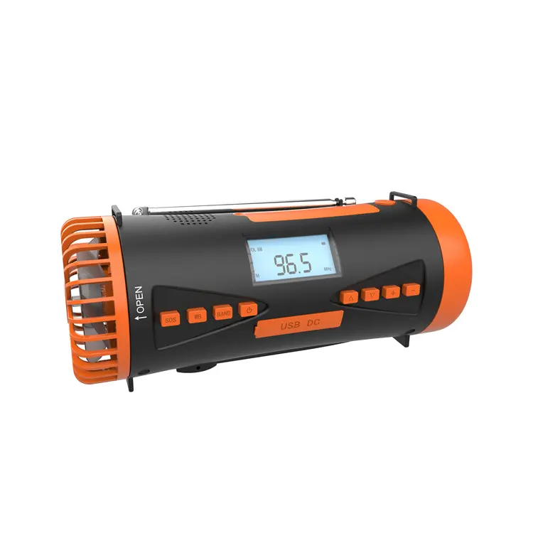 Emergency Radio Flashlight Call For Help Outdoors Sos Alarm Portable Solar Radio