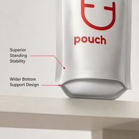 Pochettes souples avec bec verseur et valve pour boissons liquides (eau, jus) – 100 ml, 500 ml, 1 L – Pliable, portable, personnalisable