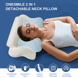 Cuscino in Memory Foam Ipoallergenico 2 in 1 con Fodera Lavabile per Chi Soffre di Allergie - Product Image 1