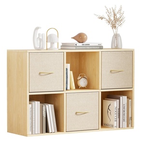Estantería Plegable Estilo Americano con Ocho Compartimentos, Mueble de Almacenamiento Vertical para Sala de Estar - Product Image 4