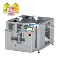 Machine d'emballage rotative Doypack GDS300B-04 pour sachets de pâtisserie, pompe à piston automatique 35 sachets/min, pour usine de snacks et confiseries