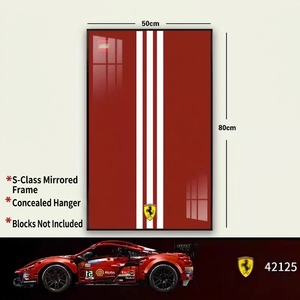 Marco de Exhibición para Bloques de Construcción de Coches de Carreras LEGO 42207 Ferrari <span class=keywords><strong>F1</strong></span>, Soporte de Exhibición de Modelo de Coche de Fórmula 1 de Aleación de Aluminio - Product Image 6