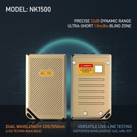 OTDR portable professionnel NK1500 mini 1310/1550nm double ondes pour test de fibre optique en direct, multifonctionnel 9-en-1 avec Wi-Fi intégré