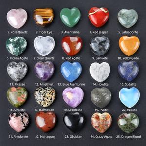 <span class=keywords><strong>Piedra</strong></span> semipreciosa de ágata de cristal natural amor sin agujeros 30mm de espesor <span class=keywords><strong>piedra</strong></span> de palma en forma de corazón regalo de San Valentín - Product Image 2