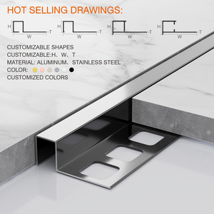 Prolink kim loại bán buôn nhà máy nóng bán nhiều hình dạng nhôm gạch cạnh cắt góc Dải hồ sơ - Product Image 1