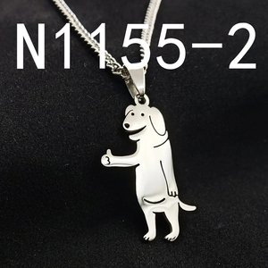 Collar Divertido con Colgante de Gato o Perro con el Dedo en el Aire, Accesorio de Cadena <span class=keywords><strong>para</strong></span> Suéter, Estilo Hip-hop, Regalo <span class=keywords><strong>para</strong></span> Amigos - Product Image 6