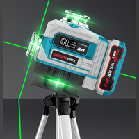 Niveau laser vert portable 4D 8 12 16, outil de nivellement automatique à 360 degrés, qualité industrielle avec faisceau laser vert