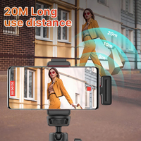 Microphones Lavalier sans fil professionnels 2.4G avec étui de charge Portable et mini microphone