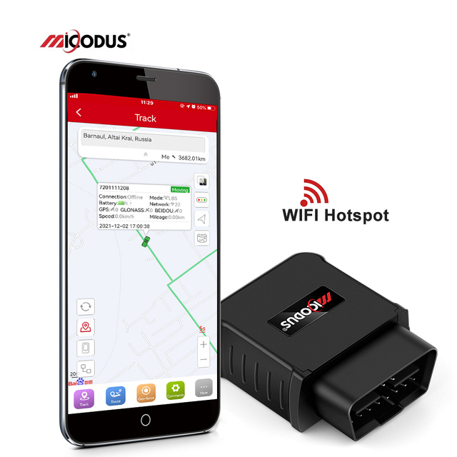 Micodus MV55G Pro Anti Theft Real Time Mini Obd2 Vehicle Gps Locator Acc Detection Can Bus 4G Wifi Obd Gps Tracker With Sim Card
