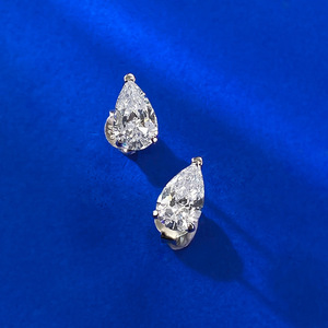 Boucles d'oreilles <span class=keywords><strong>en</strong></span> argent sterling 925 avec zircon <span class=keywords><strong>en</strong></span> forme de poire de 5*8 mm pour femmes - Product Image 4
