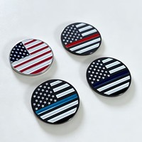 Marqueur de balle de golf personnalisé en gros avec logo en relief, 25 mm, rond, en fer, émail dur, souvenir de tournoi de golf