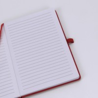 Carnet en cuir PU A5, couverture rigide, avec bande élastique, pour les affaires et l'usage quotidien