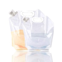 Sac à boisson pliable en plastique flexible de 1,3 gallon/2,6 gallons avec bec verseur, conteneur d'eau pour le sport, le camping et les aliments