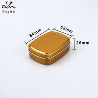 Boîte à café rectangulaire en aluminium doré de 100ml Boîtes en métal Petite boîte en fer blanc Boîte à chocolat pour le stockage de biscuits et de bonbons Boîtes de nourriture vides