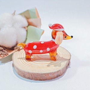 Figuras de Perros de Cristal Hechas a Mano, Adornos Navideños de Dachshund, Poodle y <span class=keywords><strong>Schnauzer</strong></span>, Miniaturas de Animales, Decoración para el Hogar, Regalo - Product Image 4