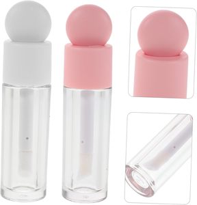 Tube de brillant à lèvres en plastique en forme de cœur de 6 ml avec bouchon à vis, logo personnalisé, grand applicateur et pinceau, MOQ 100 pièces - Product Image 5