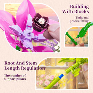 Фабрика Woma 13 стиль букет цветов Набор строительных блоков без вазы (11304) - Product Image 3