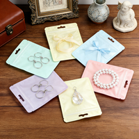 Pochettes zippées holographiques épaisses colorées à fermeture autocollante, sacs d'emballage personnalisés pour bijoux, cartes, collations et rangement de cadeaux de fêtes