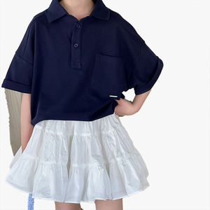 Nouvelle collection été 2026 : Polo coréen pour enfants, style preppy décontracté, avec lettres au dos, manches courtes, pour garçons et filles, haut polyvalent - Product Image 5