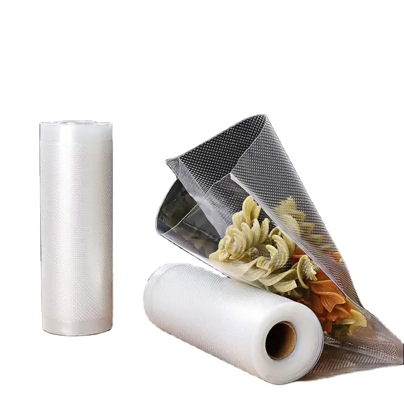 Custom Kleine Thermovormen Co-Extrusie Film Reliëf Bopp Plastic Vacuüm Sealer Voedsel Vriezer Bag
