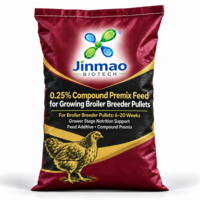 Poudre de Prémélange Composé Jinmao 0,25% de Minéraux et Oligo-éléments de Qualité Alimentaire pour Poulets de Chair en Croissance, Poulets Reproducteurs et Poulettes Reproductrices de 6 à 20 Semaines