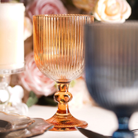 Verres à vin personnalisés par les fabricants, motif rayures verticales, couleurs bleu, rose, ambre, violet, pour bar, fête, décoration de mariage