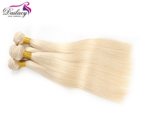 100% indien Humain cheveux Double dessiné Remy trame faisceaux 613 # Blonde Perruque droite Extension de cheveux humains