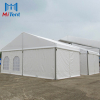 Carpa para Eventos de Iglesia de 8x15m, 200 Personas, para Bodas al Aire Libre, Fiestas, Deportes, Exposiciones, con Techo de Aluminio y PVC, Impermeable, Resistente a los Rayos UV