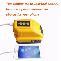 DCB090 chargeur de convertisseur USB pour Dewalts 14.4V 18V 20V convertisseur de batterie Li-ion DCB090 adaptateur de charge d'appareil USB alimentation