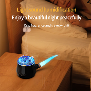 Humidificateur <span class=keywords><strong>Purificateur</strong></span> <span class=keywords><strong>d</strong></span>'<span class=keywords><strong>Air</strong></span> de Bureau 5V à Ultrasons, Simulation Flamme Arc-en-ciel Changeante, Anneau de Fumée, Méduse, avec Tuyau - Product Image 4