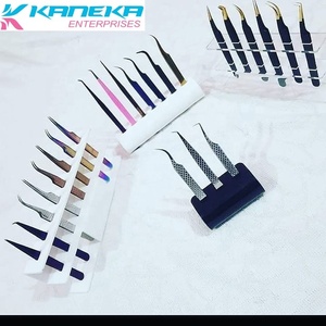 Pinzas para Extensiones de Pestañas con Logotipo Personalizado Profesional OEM, Empaque Personalizado, Herramientas de Acero Inoxidable para Pestañas, Gran Venta - Product Image 1