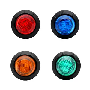 Marqueurs latéraux avant et arrière LED ronds de 12/3/4 pouces, pour camion, Bus, remorque, Van, bateau, caravane