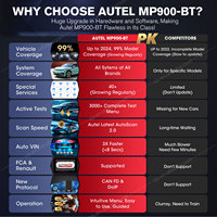 Autel MaxiPRO MP900 BT OBD2 Escáner MP 900Z 808 900 PRO Lector de código automático Altar MP900Z MP808 MP900BT MP808BT Herramienta de diagnóstico