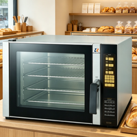 Four à air chaud électrique intelligent à commande informatique en acier inoxydable avec 4 plateaux et double ventilateur pour boulangerie, pâtisserie, four à convection