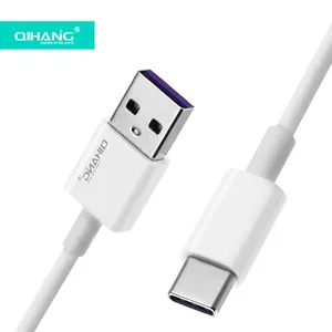 QIHANG USB to USB C Data Cable 5A USB Type C PD Super Fast Charging Cable 1 meters Mobile New Mold Cable For Mobile Phone