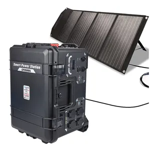 3500W 4000w 3000w 태양풍 하이브리드 야외 발전기 접이식 태양 전지 패널과 모바일 LiFePO4 배터리 휴대용 발전소