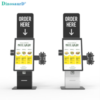 Dernier modèle de kiosque de commande automatique à écran tactile pour restaurant, café, restauration rapide, avec scanner QR 15,6 pouces, imprimante 80 mm, paiement rapide