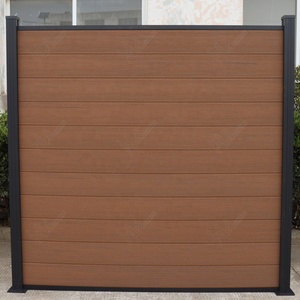 Panneaux de clôture de jardin privé en <span class=keywords><strong>bois</strong></span> composite en plastique résistant à l'eau et au feu de haute qualité - Product Image 5