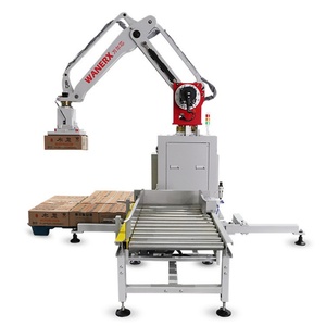 Palettiseur robotique mobile <span class=keywords><strong>de</strong></span> 50kg Machine à empiler électrique automatique pour boissons alimentaires avec clôture <span class=keywords><strong>de</strong></span> sécurité - Product Image 2