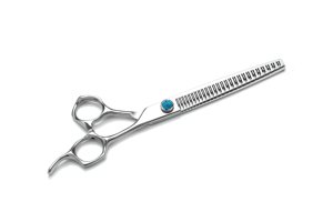 7.5 pouces <span class=keywords><strong>chien</strong></span> ciseaux Pet professionnel ciseaux poisson <span class=keywords><strong>os</strong></span> dentelé 440C Cutter Turquoise bijoux vis Pet Hair Chunker - Product Image 2
