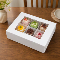 Boîte d'emballage en papier kraft pour 12 cupcakes/muffins/tartes aux œufs Baking Star avec option à emporter