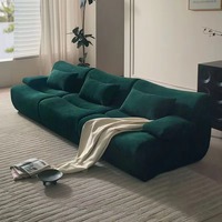 Canapé modulaire extra profond en velours côtelé avec mousse à mémoire de forme haute densité, pliable et facile à transporter
